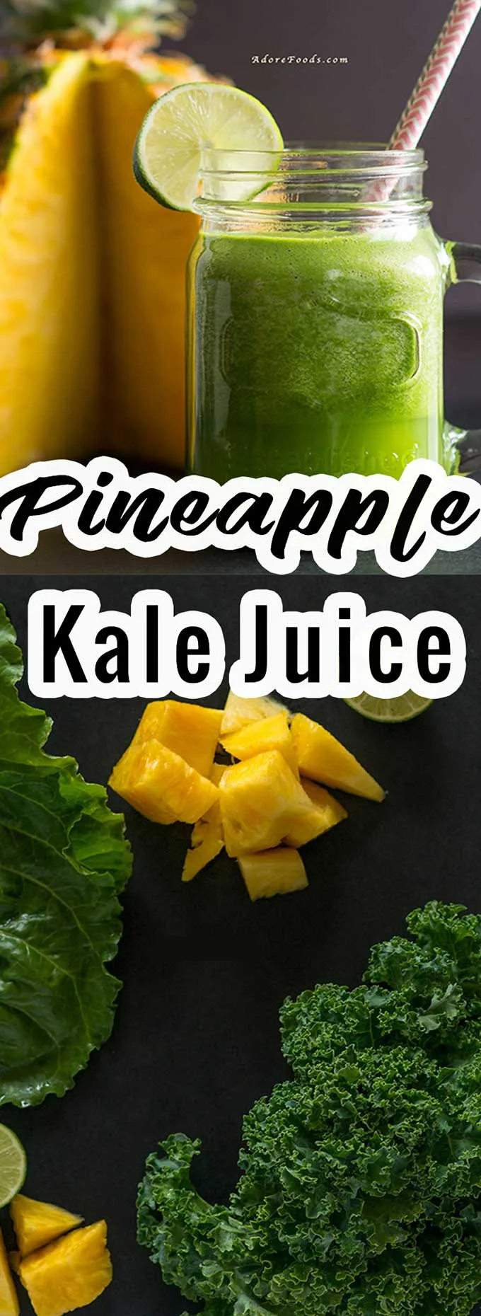pineapple and kale fresh green juice recipe