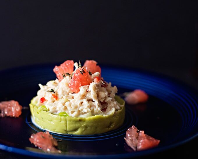 Crab and Avocado with Pink Grapefruit Salad