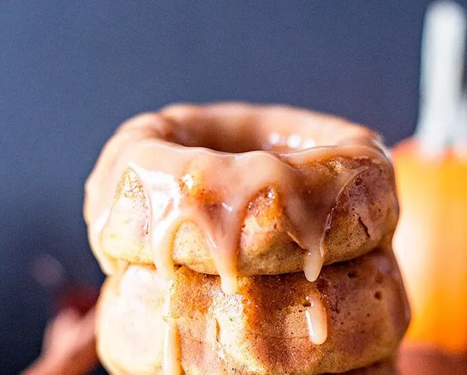 Pumpkin Mini Bundt Cakes with Apple Cider Sauce