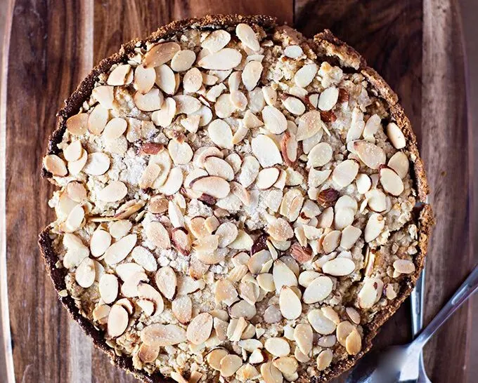 Pear almond tart