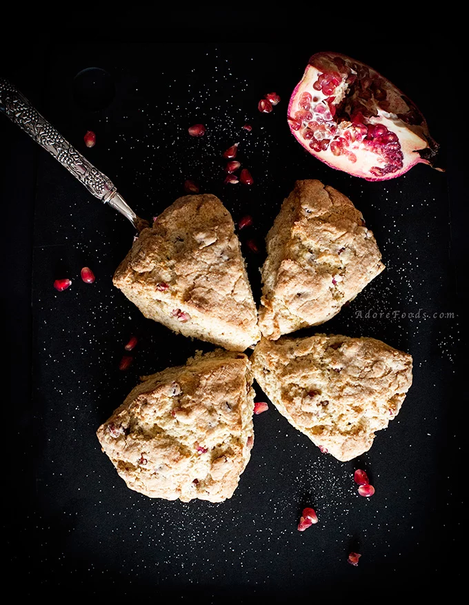 Pomegranate Citrus Scones