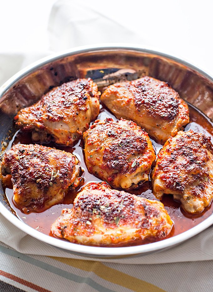 Crispy skin Peri Peri Chicken, baked in the oven, perfect recipe for a weeknight dinner!