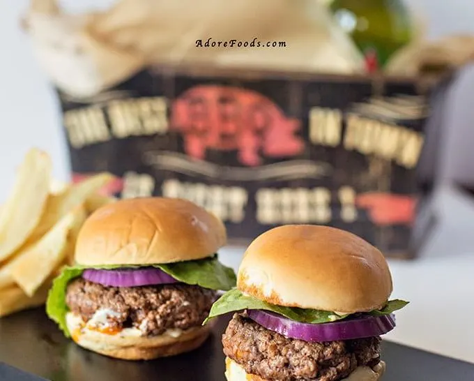 Southwestern beef sliders with chipotle mayo