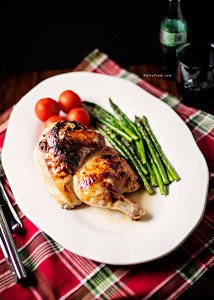Oven Baked Chicken with Rhubarb Butter