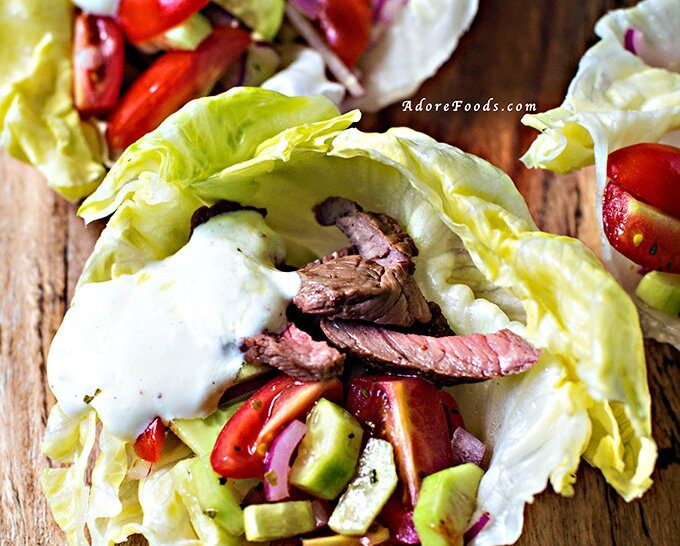 Greek Style Lamb Lettuce Wraps