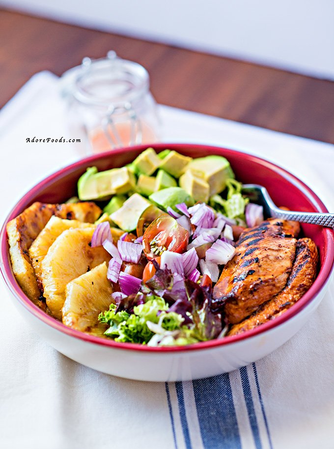 Peri Peri Warm Chicken Salad with Lime Dressing