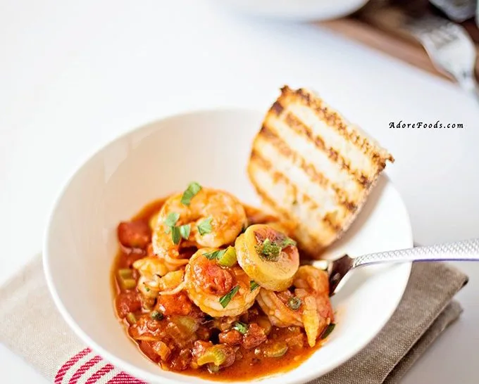 One Pot Shrimp, Tomato and Potato Stew