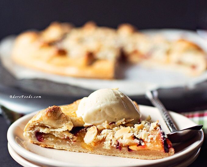 Plum Galette with Almond Streusel Topping