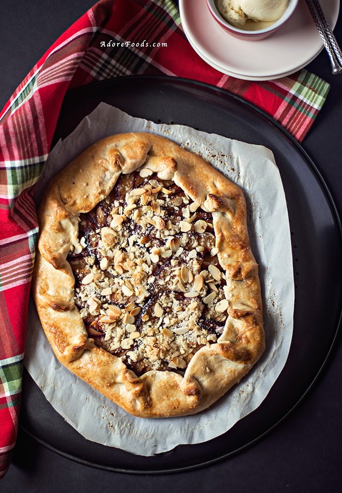 Plum Galette with Almond Streusel Topping