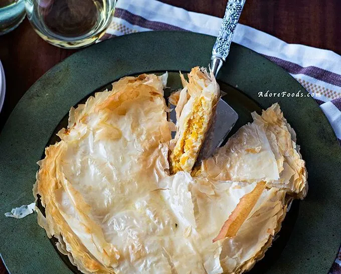 Greek Pumpkin and Feta Cheese Pie (Kolokithopita)