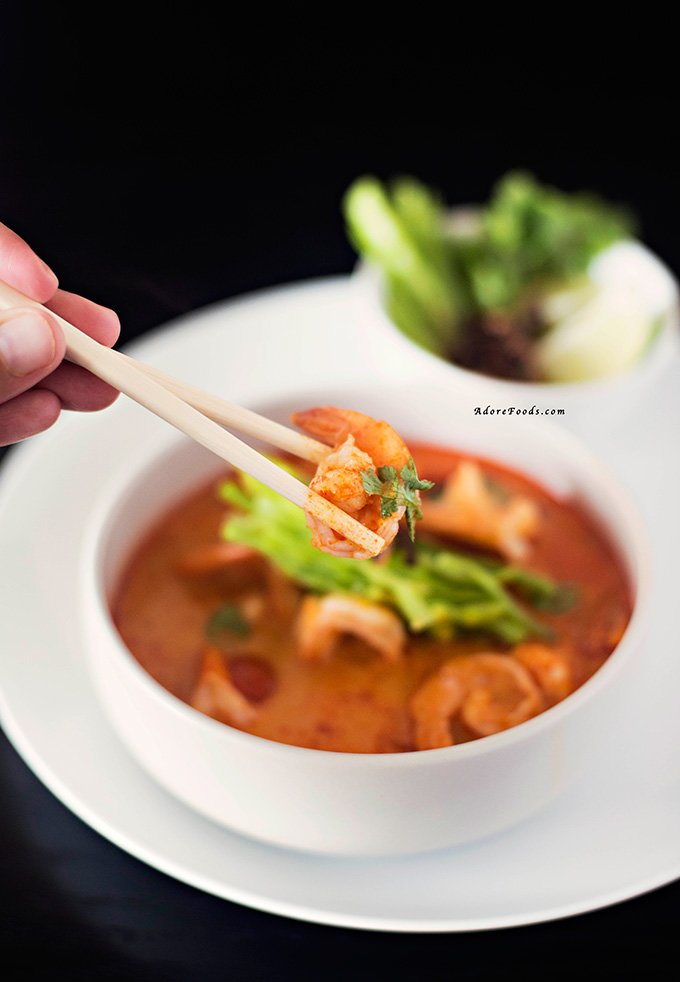 Thai Pumpkin Soup with Shrimp