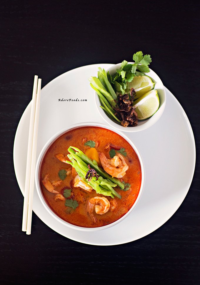 Thai Pumpkin Soup with Shrimp (Prawn)