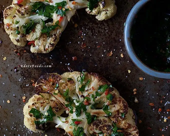 Chimichurri Cauliflower Steak
