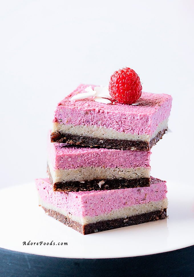 Raw Vegan Raspberry Cheesecake