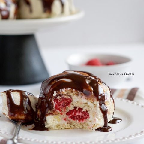 Raspberry Hot Cross Buns & Mascarpone Cakes