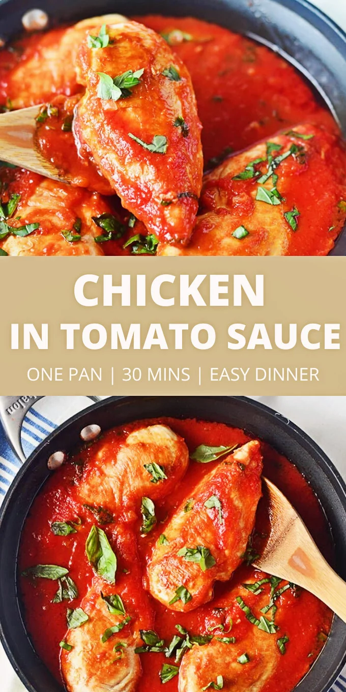 chicken breasts baked in tomato sauce