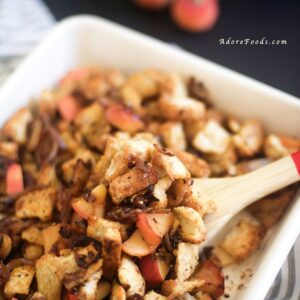 Easy caramelized onion and apple stuffing recipe