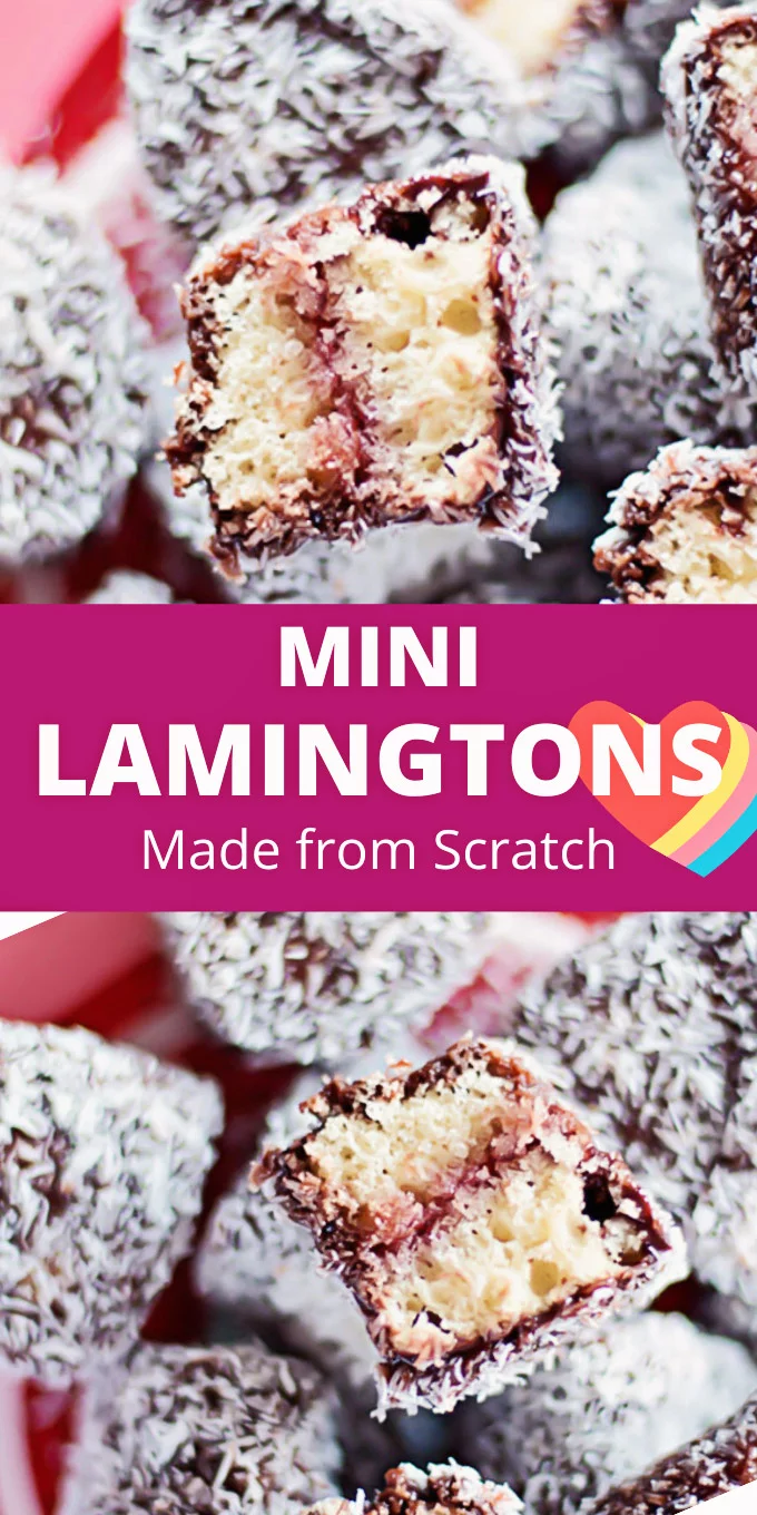 mini lamingtons made from scratch