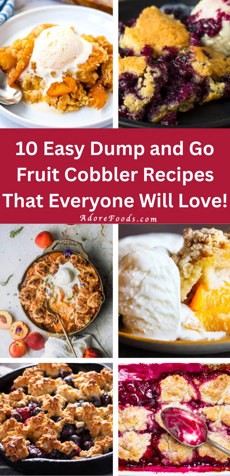 Looking for the best summer desserts? These 10 easy dump and go fruit cobbler recipes are perfect for quick family gatherings, BBQs, or weeknight treats. From peach and blueberry cobbler to cherry and mixed berry, each recipe is simple, delicious, and crowd-pleasing. Save these easy fruit cobblers for the ultimate summer dessert inspiration!