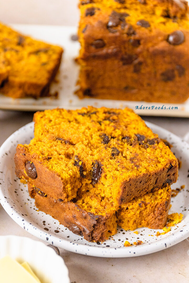 One Bowl Pumpkin Chocolate Chip Bread Adore Foods
