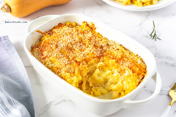 Easy Butternut Squash Mac and Cheese (oven baked)