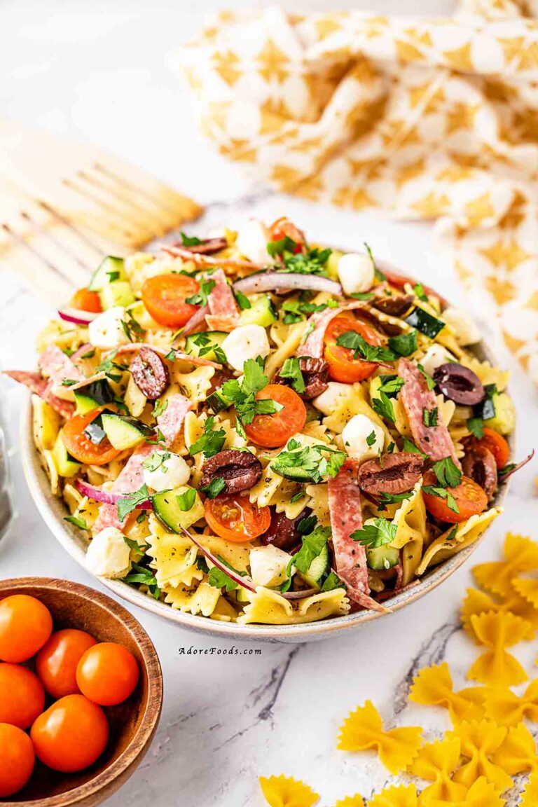 Zesty Italian Pasta Salad with Salami – Adore Foods