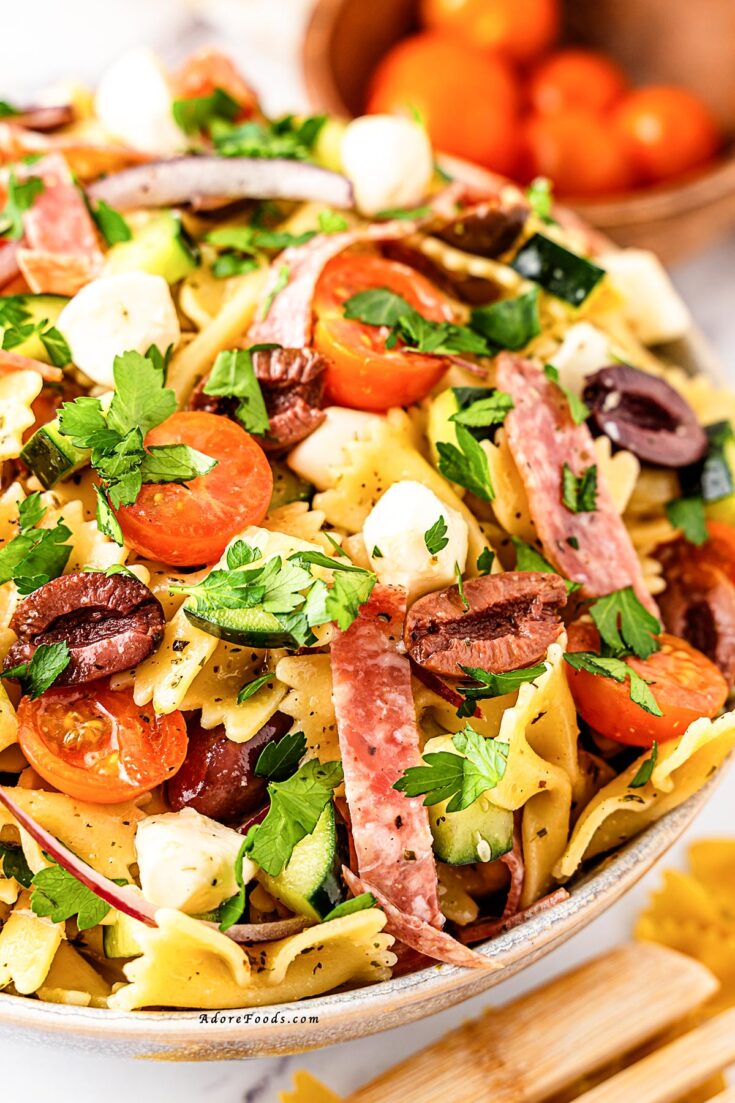 Zesty Italian Pasta Salad with Salami – Adore Foods
