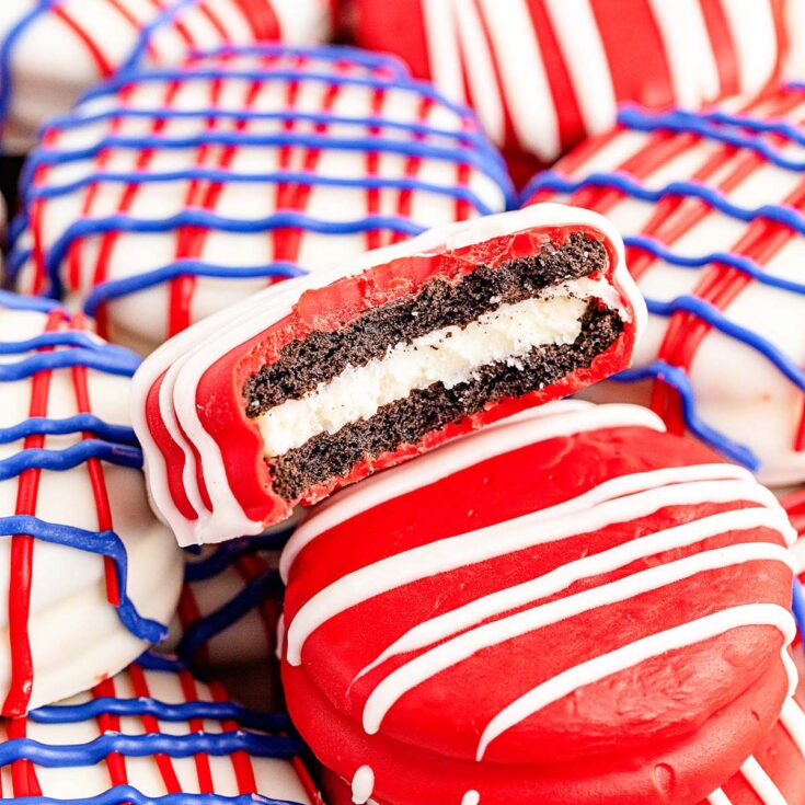 Image for 4th of July Chocolate Covered Oreos