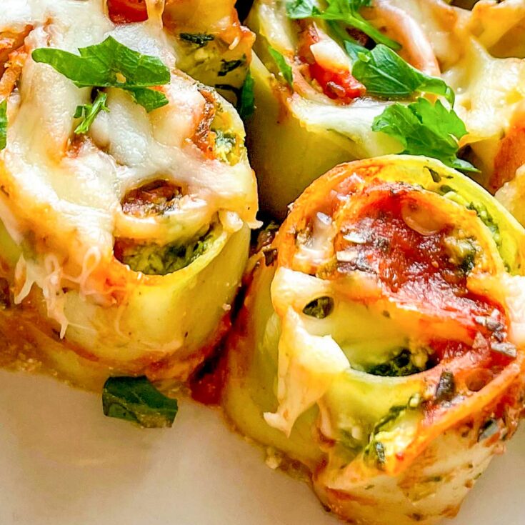 Image for Spinach Cottage Cheese Lasagna Roll Ups