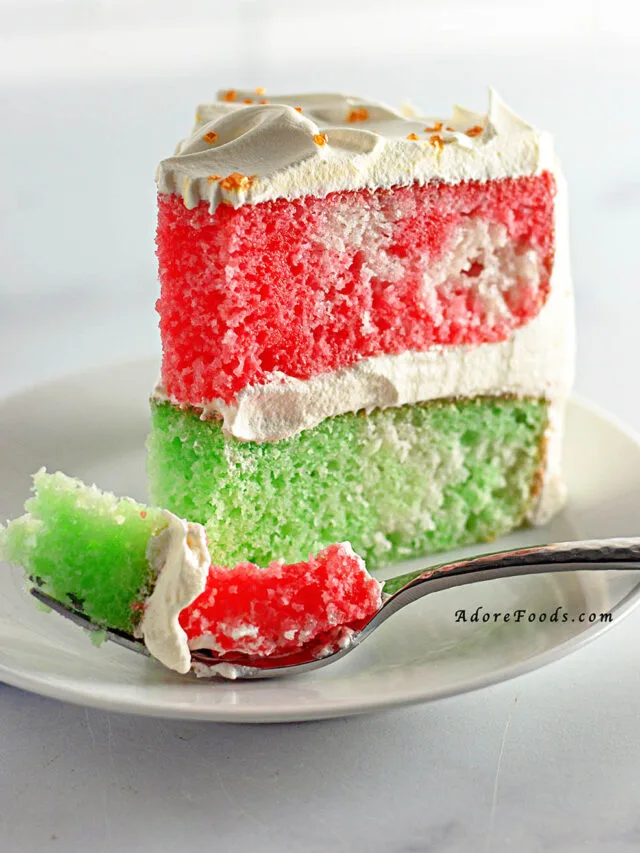 Easy Christmas Jello Poke Cake