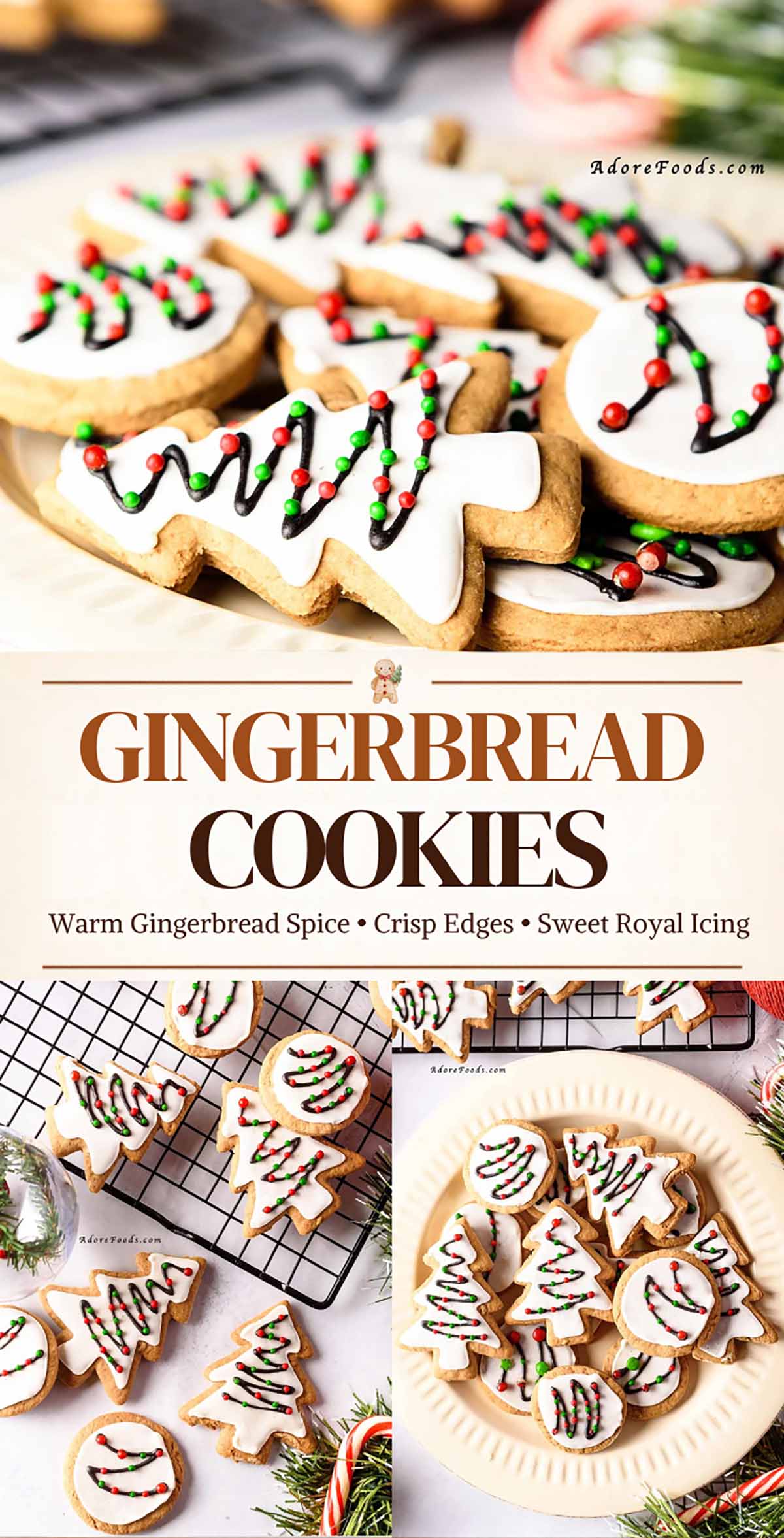 Gingerbread Cookies with Royal Icing (Christmas tradition + decorating night)