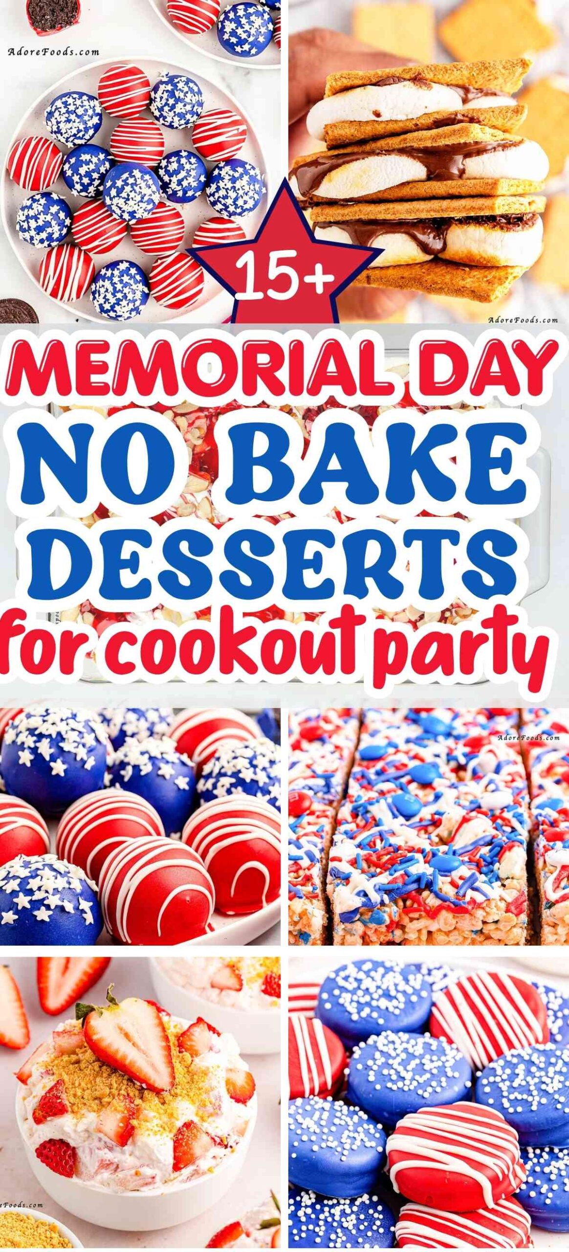 15 Memorial Day No Bake Desserts for Cookout Party
