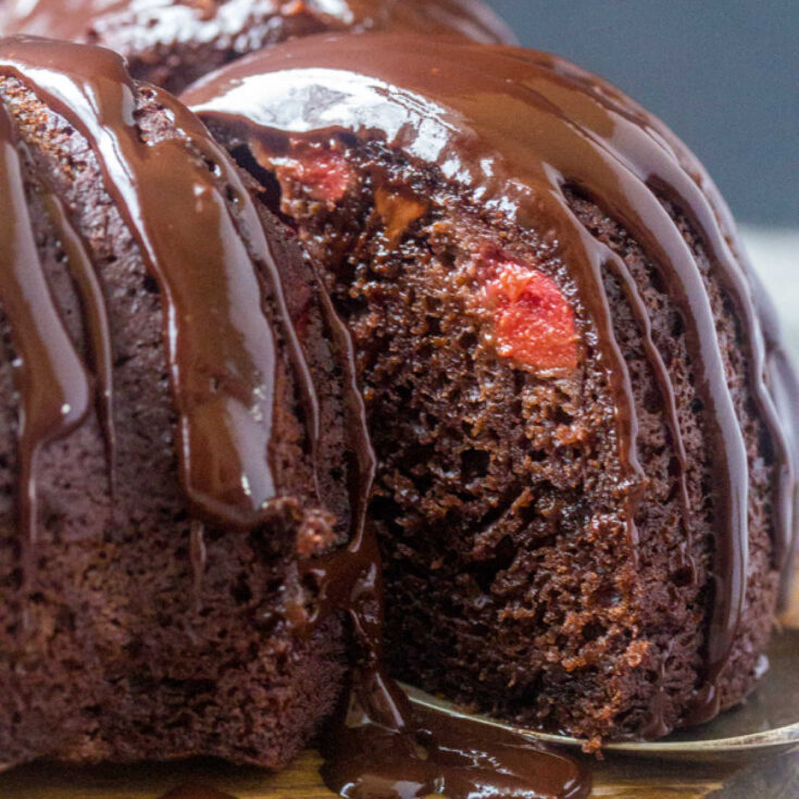 Image for Chocolate Cherry Fudge Bundt Cake