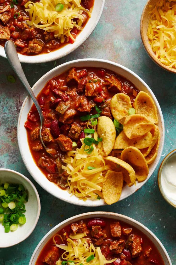 Image for Meaty Slow Cooker Steak Chili