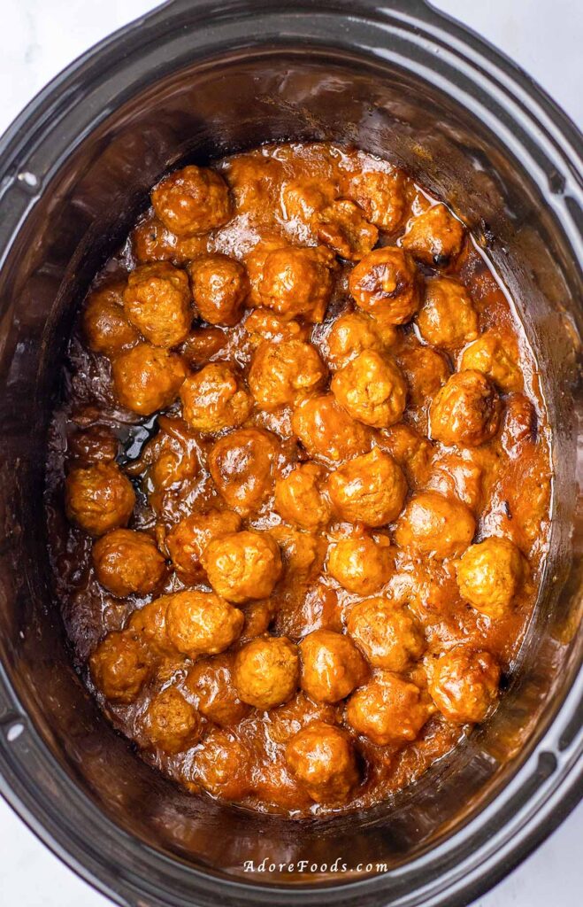 Slow Cooker Salisbury Steak Meatballs Adore Foods