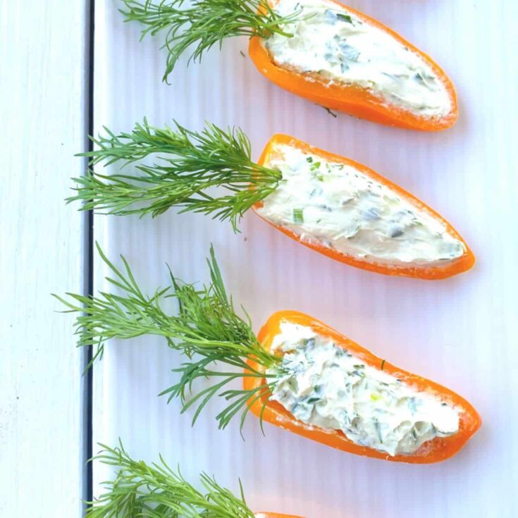 Image for Mini 'Carrot' Peppers (An Easter Appetizer)