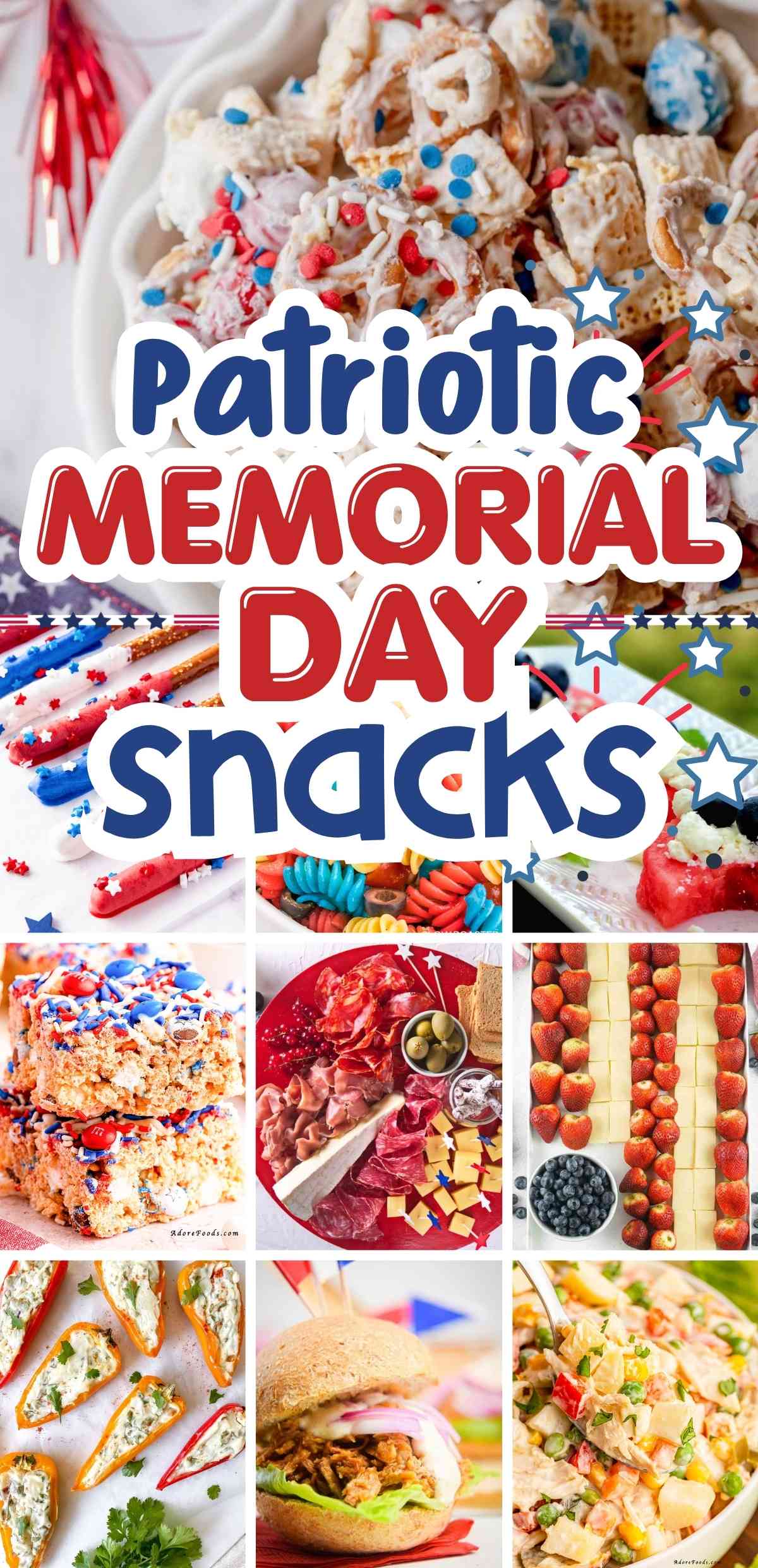 35 Red White and Blue Snacks for Memorial Day Parties