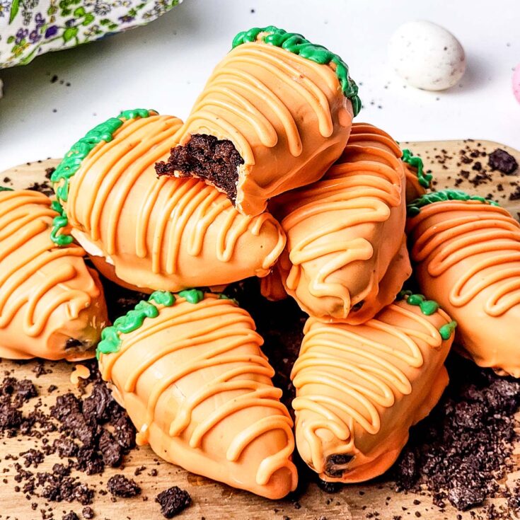 Image for Easy Easter Carrot-Shaped Brownies (with box mix)