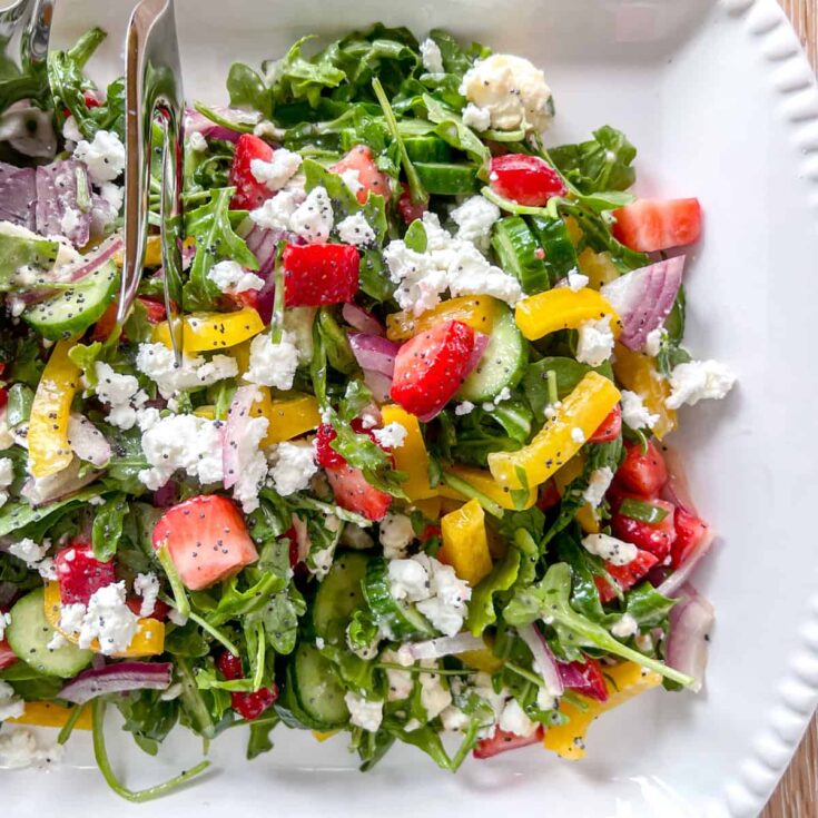 Image for Summer Strawberry Salad w/ Cucumber & Arugula