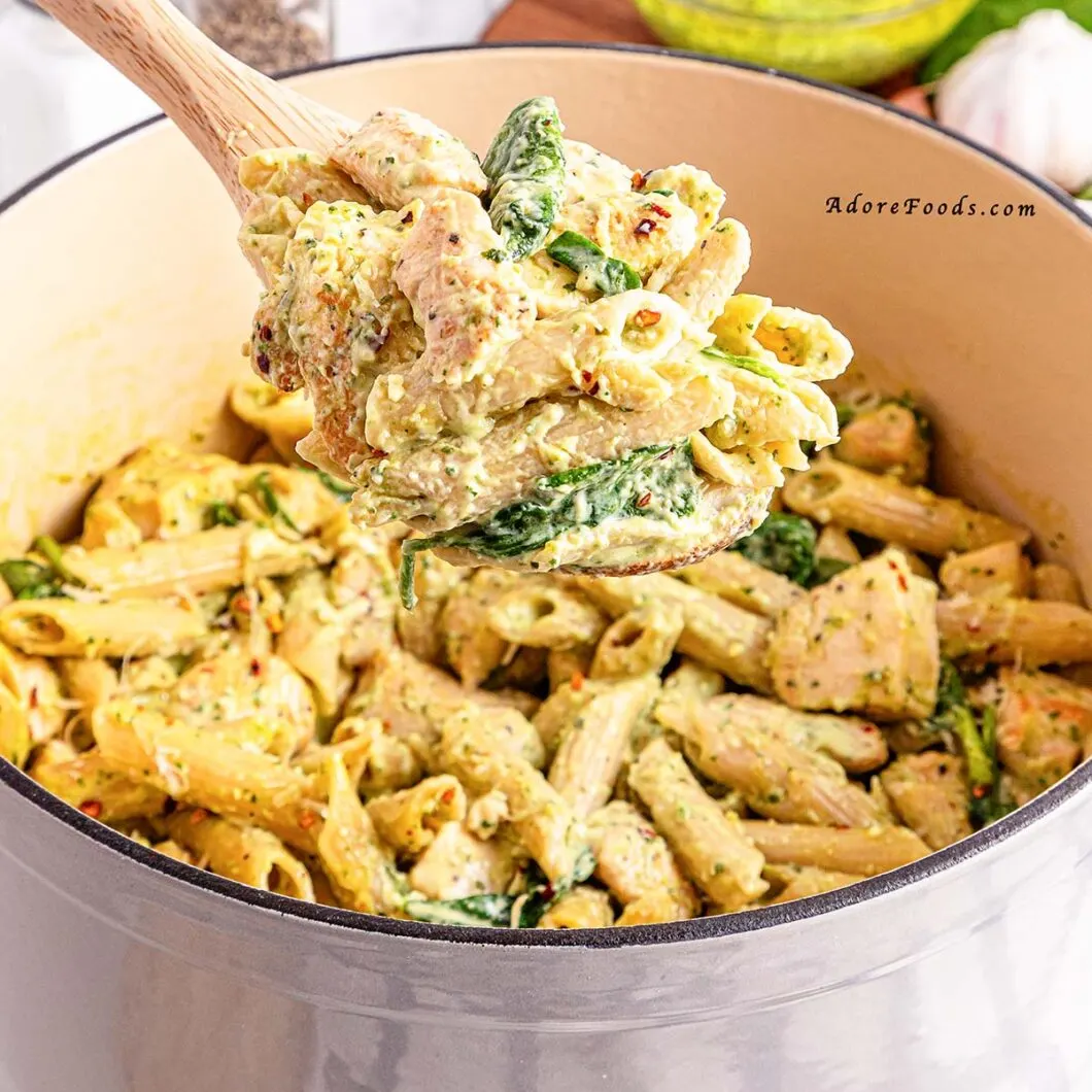 Creamy Chicken Pesto Pasta Recipe