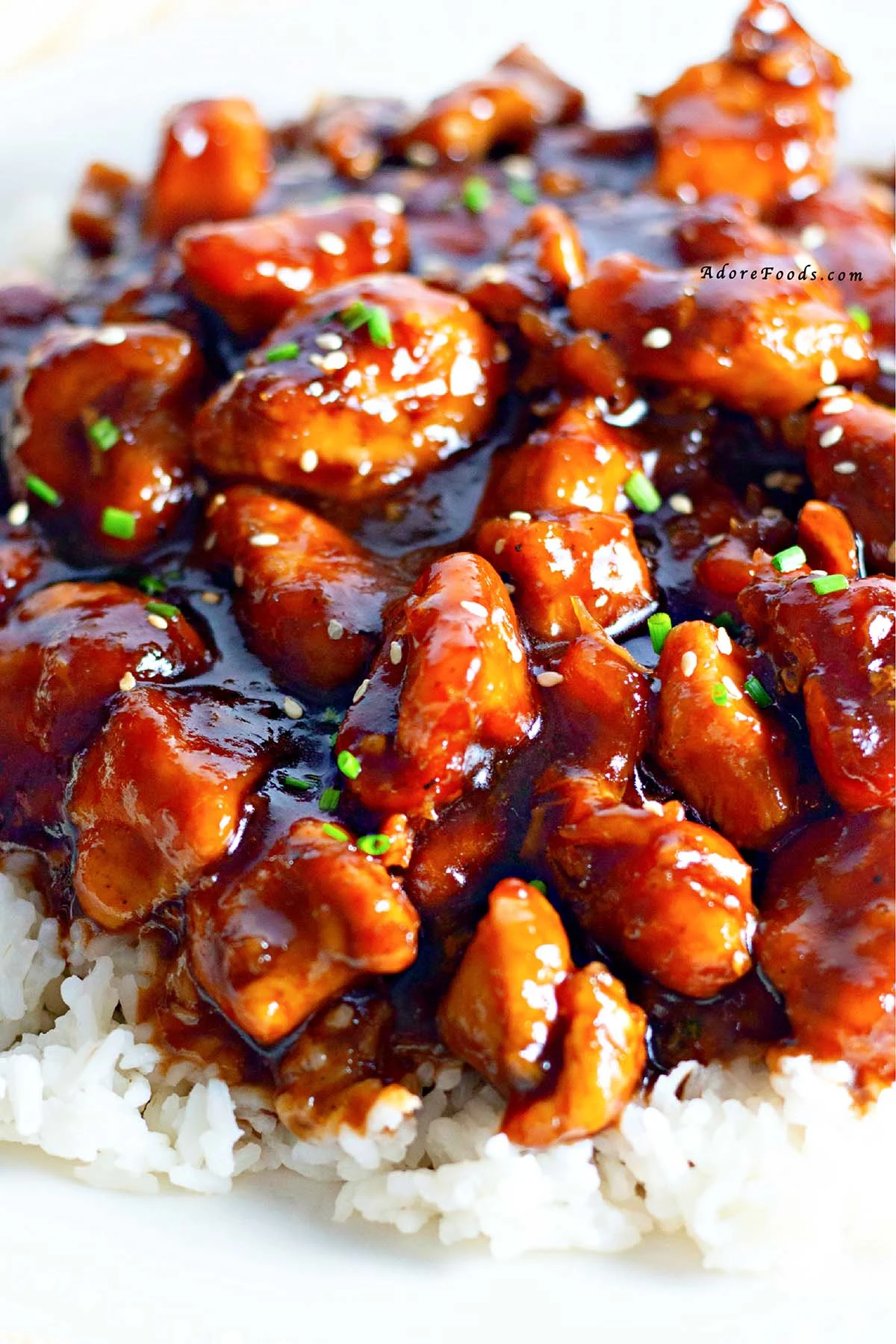 This easy bourbon chicken is the perfect weeknight dinner—quick, flavorful, and made in one pan! A takeout-style copycat recipe with tender chicken in a sweet, sticky glaze. Ready in just 30 minutes and ideal for busy nights when you want something delicious fast.