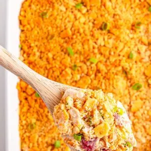 This creamy and crispy Ritz chicken casserole is the definition of comfort food! Juicy shredded chicken, a buttery Ritz cracker topping, and rich creamy filling make this a cozy family favorite. Perfect for a chilly night or when you need a warm, satisfying baked chicken dinner everyone will love.