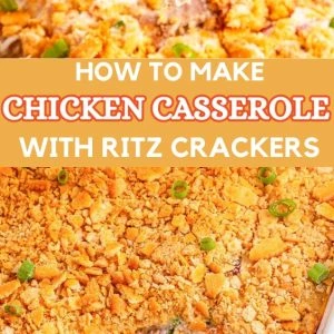 This creamy and crispy Ritz chicken casserole is the definition of comfort food! Juicy shredded chicken, a buttery Ritz cracker topping, and rich creamy filling make this a cozy family favorite. Perfect for a chilly night or when you need a warm, satisfying baked chicken dinner everyone will love.