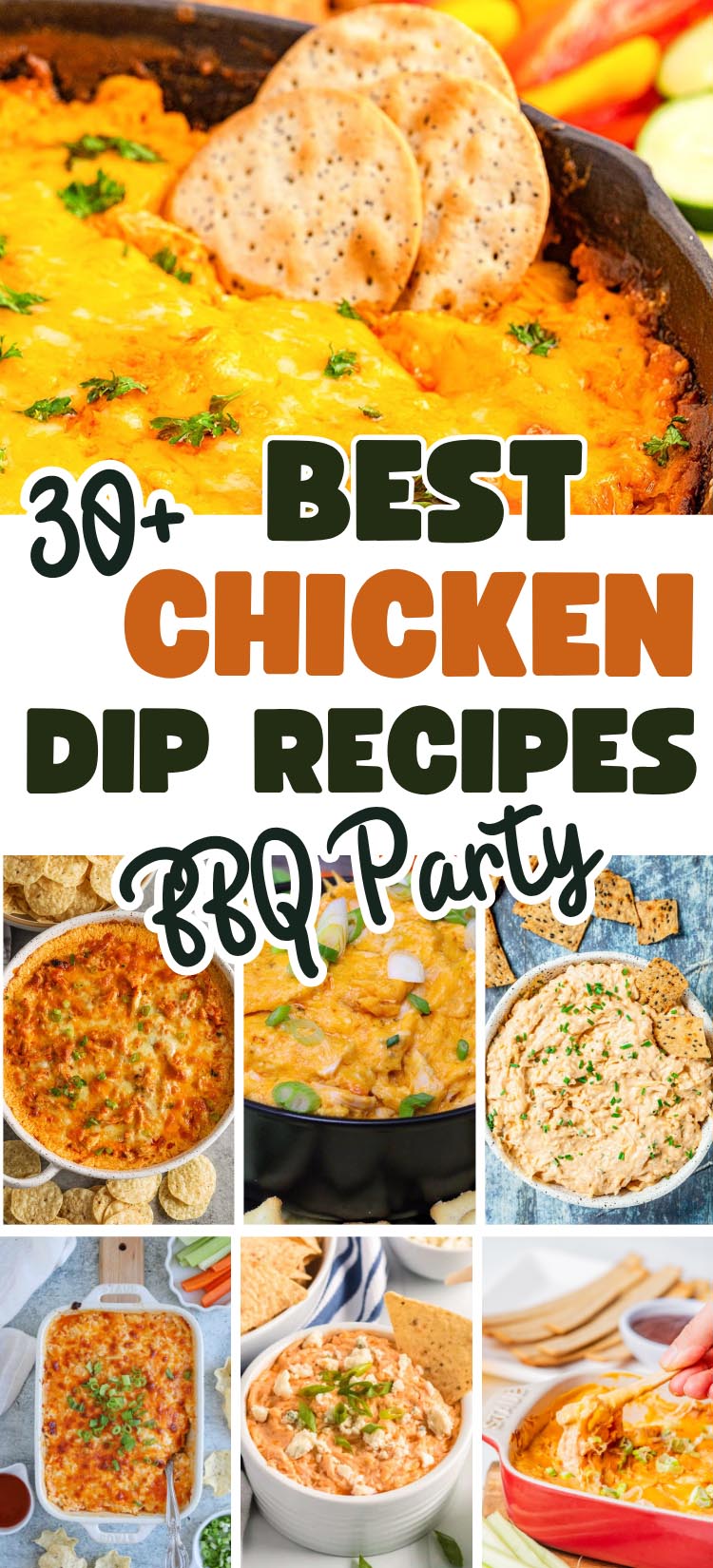 Looking for the best chicken dip recipes? This ultimate list of 30 easy and cheesy chicken dips is perfect for parties, tailgates, holidays, and game day snacks! From classic buffalo chicken dip to creamy slow cooker options, these crowd-pleasing appetizers are quick, delicious, and sure to impress. Dip With Canned Chicken Canned, Chicken Dip Recipes Appetizers, Homemade Chicken Dip Appetizer, BBQ Chicken Dip Appetizer, hot chicken dip recipes, shredded chicken dip recipes, crockpot chicken dip recipes