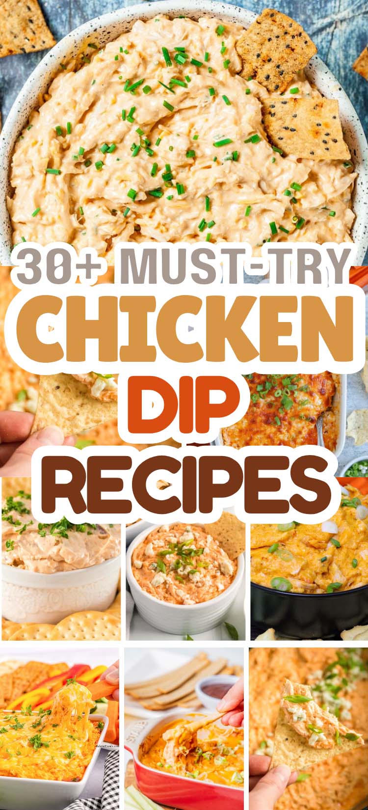 Looking for the best chicken dip recipes? This ultimate list of 30 easy and cheesy chicken dips is perfect for parties, tailgates, holidays, and game day snacks! From classic buffalo chicken dip to creamy slow cooker options, these crowd-pleasing appetizers are quick, delicious, and sure to impress. Dip With Canned Chicken Canned, Chicken Dip Recipes Appetizers, Homemade Chicken Dip Appetizer, BBQ Chicken Dip Appetizer, hot chicken dip recipes, shredded chicken dip recipes, crockpot chicken dip recipes