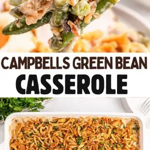 Make the best Green Bean Casserole with Campbell’s for your holiday table! This traditional green bean casserole is a classic Thanksgiving side dish everyone loves. Creamy, crunchy, and flavorful, this green bean casserole recipe is made with Campbell’s cream of mushroom soup and topped with crispy fried onions.