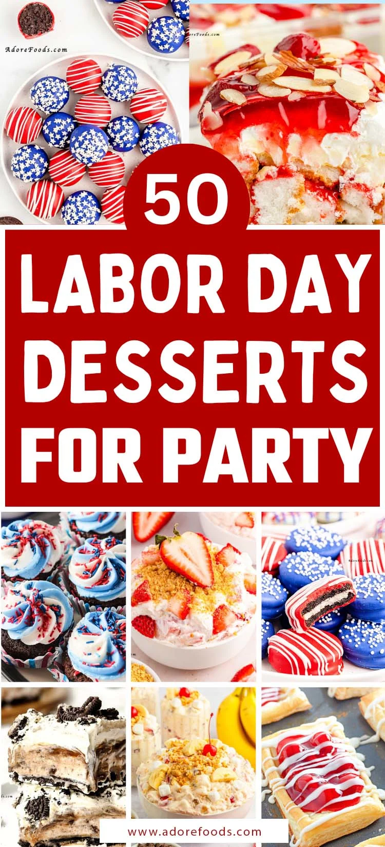 Celebrate Labor Day in the sweetest way with a whole collection of easy party desserts that are perfect for any summer bash! From finger desserts and no-bake treats to festive patriotic food, these recipes are made to impress at BBQs, picnics, birthday parties, and beyond. Whether you're craving fruity, chocolatey, or colorful red, white, and blue desserts, there's something for everyone. These Labor Day dessert recipes are simple to make, fun to serve, and guaranteed to be the star of your holiday spread!