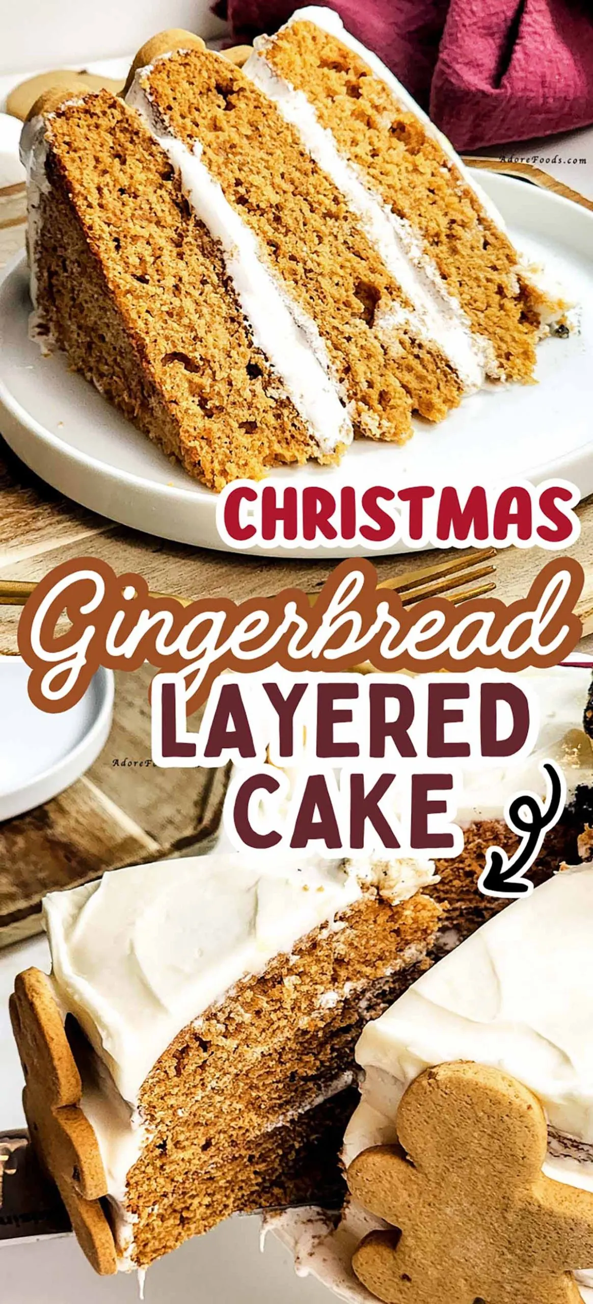 Best Gingerbread Layer Cake Recipe | Easy Holiday Dessert for Christmas & Winter Parties