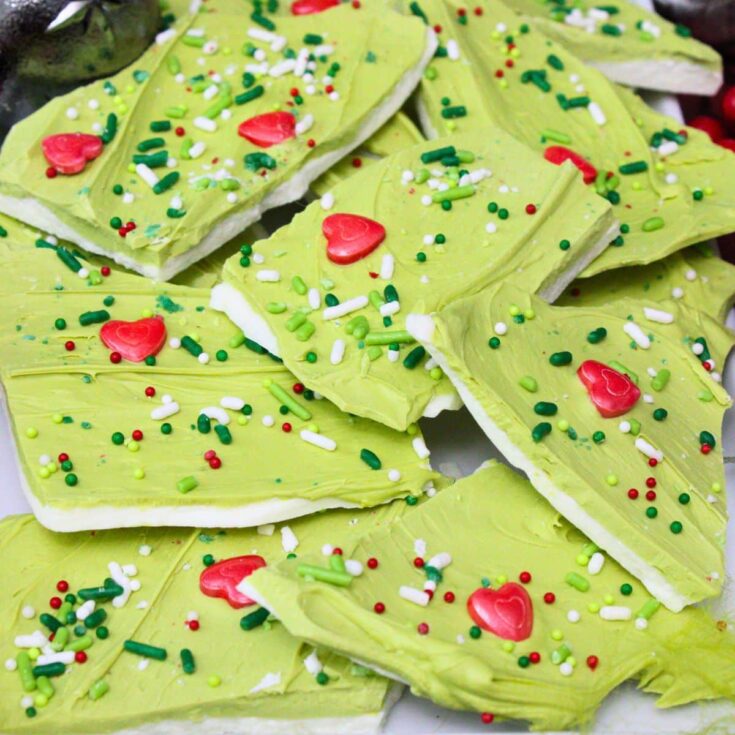 Image for Grinch Bark: Easy No Bake Christmas Candy