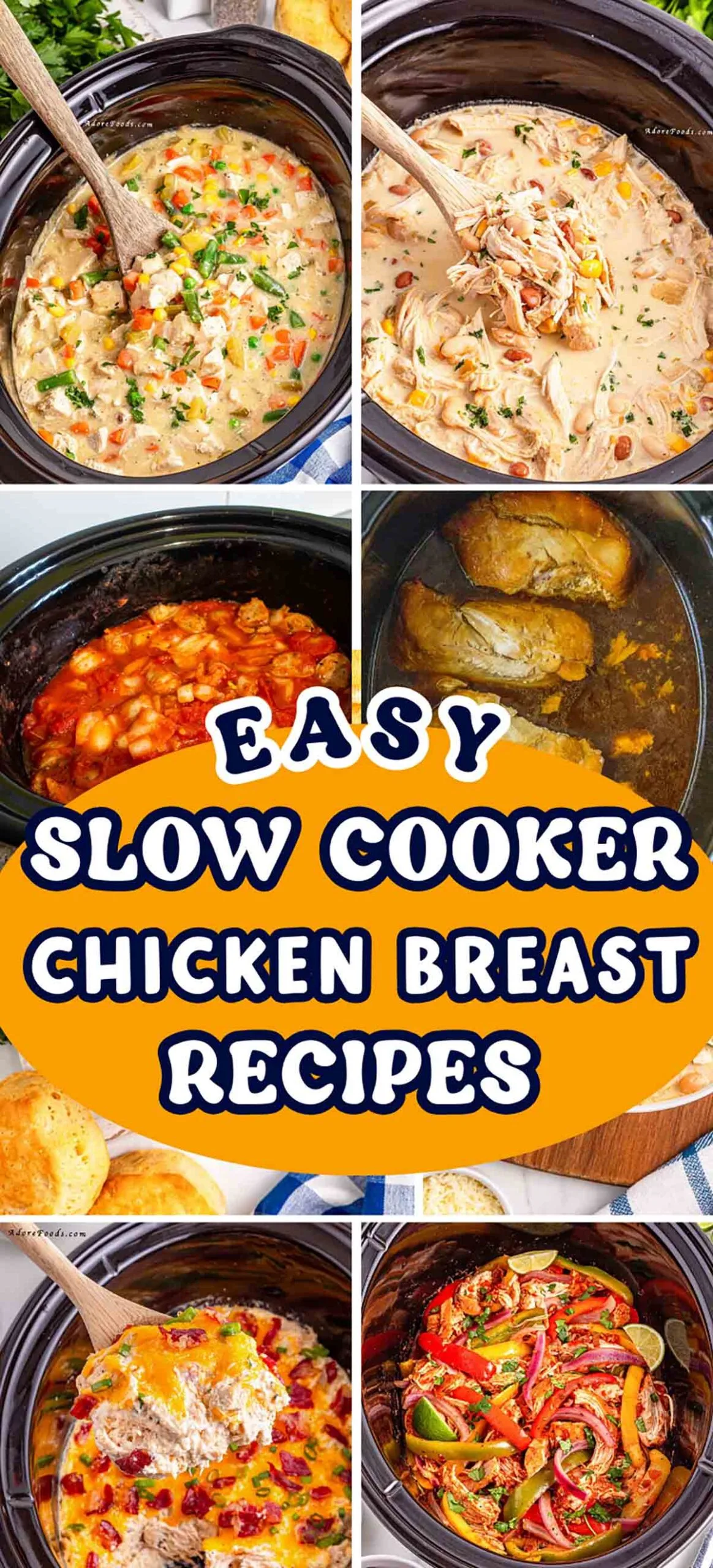 Easy Slow Cooker Chicken Breast Recipes &ndash; Healthy Dump and Go Dinners